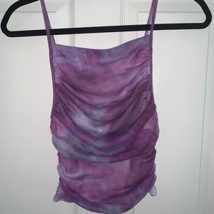 Urban Outfitters Purple Tye Dye Crop Top